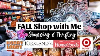 SHOP WITH ME & FALL DECOR HAUL | Kirklands, Home Goods, Hobby Lobby, Target, and THRIFTING!