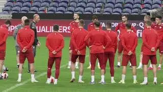 North Macedonia train ahead of crucial World Cup Qualifier final clash against Portugal 北马其顿