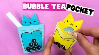Как сделать ОРИГАМИ КОТИКА в СТАКАНЧИКЕ [оригами конвертик]