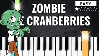 Zombie - Cranberries| EASY PIANO TUTORIAL FOR BEGINNERS - Piano Lesson Easy