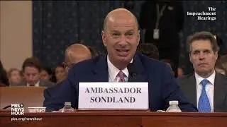 WATCH: Gordon Sondland&rsquo;s full opening statement | Trump's first impeachment hearings