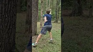 I made the putt, but all I see are the leaves on my shirt 😆 #discgolf #sports #putt