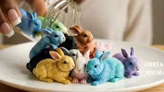 Pouring Tiny Colorful Animals From a Glass Jar 🫙✨ | Ultra-Realistic Satisfying ASMR