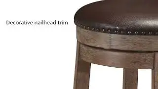 Pinnadel Upholstered Counter Height Swivel Barstool in Light Brown D542-124 by Ashley