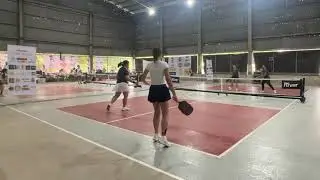 Overdose Pickleball Tournament Elimination G2: Opponents vs Kristine/Me