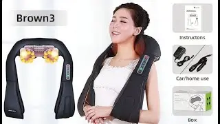 Electrical Shiatsu Back Neck Shoulder Body Massager Infrared Heated Kneading Car/Home Massage
