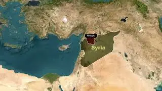 Syria, Idlib, Aleppo Free Geolayer Map Animation