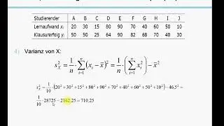 Regression 2 - Rechenbeispiel zur einfachen. linearen Regression