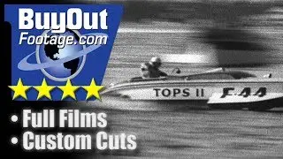 1930s Speed Boat Racing Miami Florida Stock Video