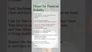Prayer for Financial Stability #prayer #motivation #financialsecurity #financialstability #life