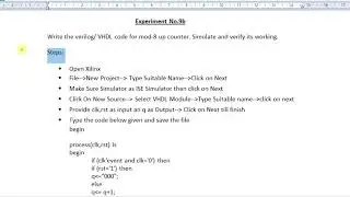 Write the verilog/ VHDL code for mod-8 up counter. Simulate and verify 
its working.