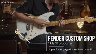 NAMM SHOW 1956 Fender Custom Shop Stratocaster Super Faded:Aged Sonic Blue over 2tsb