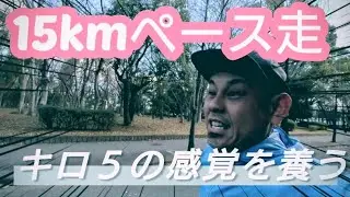 【15kmペース走】キロ５の感覚を養う