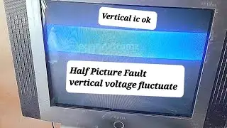 Onida ultra slim crt tv half picture problem.vertical voltage fluctuate vertical problem