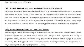 ECO610 GDB Solution (Fall 2025) | Agriculture Sector of Pakistan| VUOP.GUIDE@GMAIL.COM @paperpkads