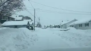Hancock Michigan After Six Days Of Nearly Continuous Snow