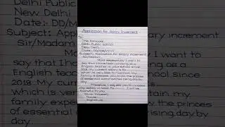 Application for salary increment #instituteofadvancedmathematics #education #application #english