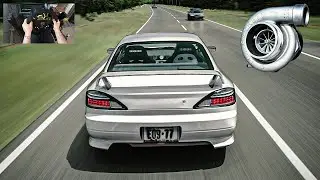 Powerful Big Turbo Nissan S15 in Assetto Corsa | Thrustmaster Gameplay