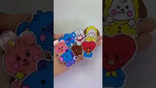 DIY STICKER BT21 #diystickers #diycrafts #shorts #youtubeshorts #drawing #art #artandcraft #bt21