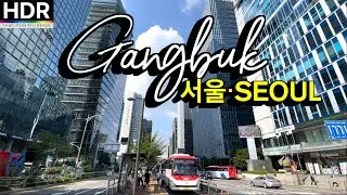 [4K HDR] Seoul Walking Tour - Autumn walk in downtown Gangbuk, Seoul 🇰🇷 Seoul, South Korea, 60fps