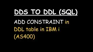 ADD CONSTRAINT in DDL table in IBM i (AS400)