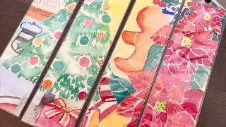 【水彩メイキング】クリスマスのしおり2025/watercolorpainting