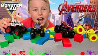 MARVEL AVENGERS MONSTER TRUCKS | Thanos Compilation - Griff's Garage