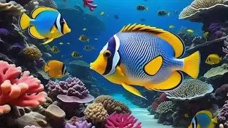 Beautiful Coral Reef Fish in Aquarium, Sae Animals For Relaxation - 4K Video Ultra HD