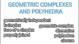 geometric simplexes and polyhedra
