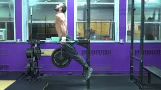 20 Dips with 135 lbs