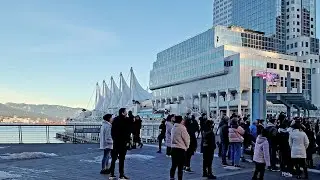 Downtown Vancouver British Columbia Canada | 4K Walk in Coal Harbour/Waterfront Winter 2022