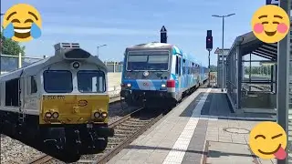 Bahnverkehr in T&uuml;&szlig;ling mit BR 628, Desiro Classic und Class 66
