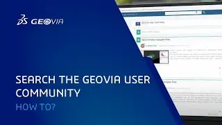 How to Search the GEOVIA User Community | GEOVIA