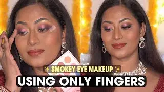 Festive Smokey Eye ✨ USING ONLY FINGERS ✨ & Affordable Eye Palette