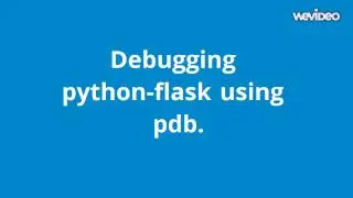 Python Flask debugging using pdb