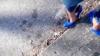 Blue Brenda Zaro Highheels on Tour