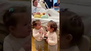 Two chubby 1-year-old twin toddler girls 😂🤣 #baby #babyfunny #comedy #cute #cutebaby #funny #fun