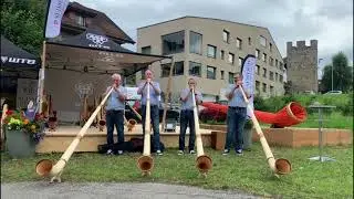 Lochus Alphorn Quartett am Jodlerfest in Sempach  bei Suissewood