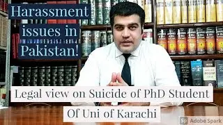 Legal view: PhD student of University of Karachi commits Suicide