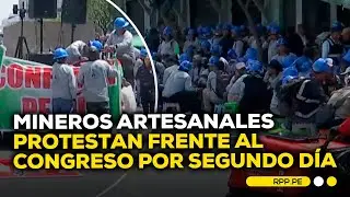 Mineros artesanales permanecen frente al Congreso #ROTATIVARPP | DESPACHO
