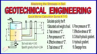 CIVIL ENGINEERING QUICK MENTAL CALCULATION.REVIEW.CENTER (GEO.ENG'G.Stresses.in.soil.Series#7/10)
