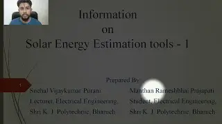 Solar Energy Estimation Tools 1