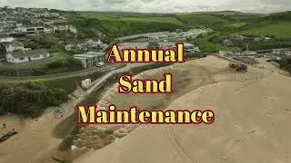 Porth beach sand moving
