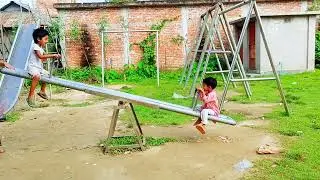 Aryan & Faiza playing Roking game