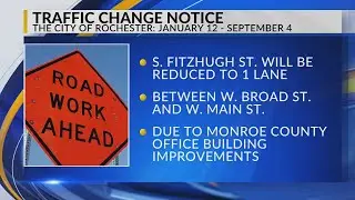Downtown traffic on S. Fitzhugh Street reduced to one-way until Sept.