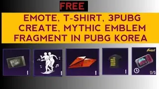 Free Emote, 3 PUBG Crate, Winner Winner chicken T-shirt, Mythic Emblem Fragment In PUBG KOREA 