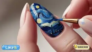 Starry Night Nail Art: A 4K Masterpiece