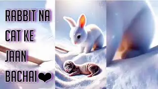 Rabbit Na  Cat🐈 Ki Jaan Bachai short story video# rabbitstory#rabbitstory2.0# viralvideo