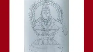 How to draw lord Ayyappan || ayyappa swami sketch || ayyappan outline drawing || art n journey