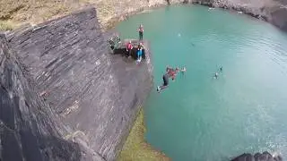 The Best cliff jumping I've done so far - Blue Lagoon Wales